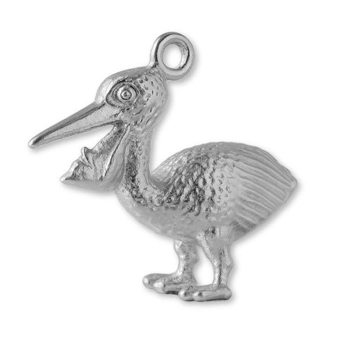 18ct White Gold - Australian Pelican Charm