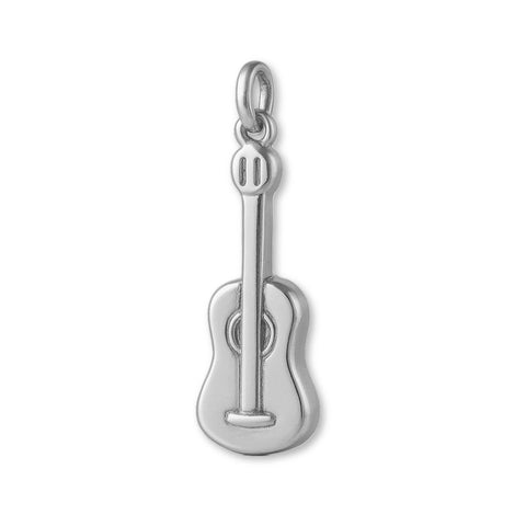 9ct White Gold - Minimalist Guitar Charm