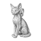 18ct White Gold - Devon Rex Cat Charm