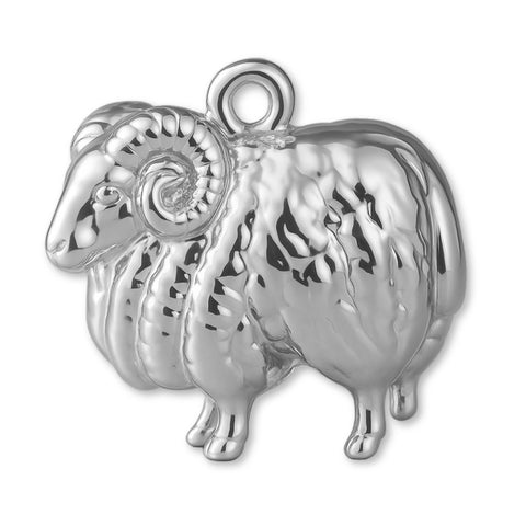 9ct White Gold - Skudde Ram Charm