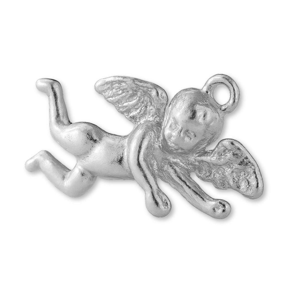 18ct White Gold - Baby Cherub Charm