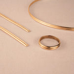 9ct Yellow Gold - Double Half Round Wire