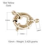 18 karat gult guld - Designer Spring Ring
