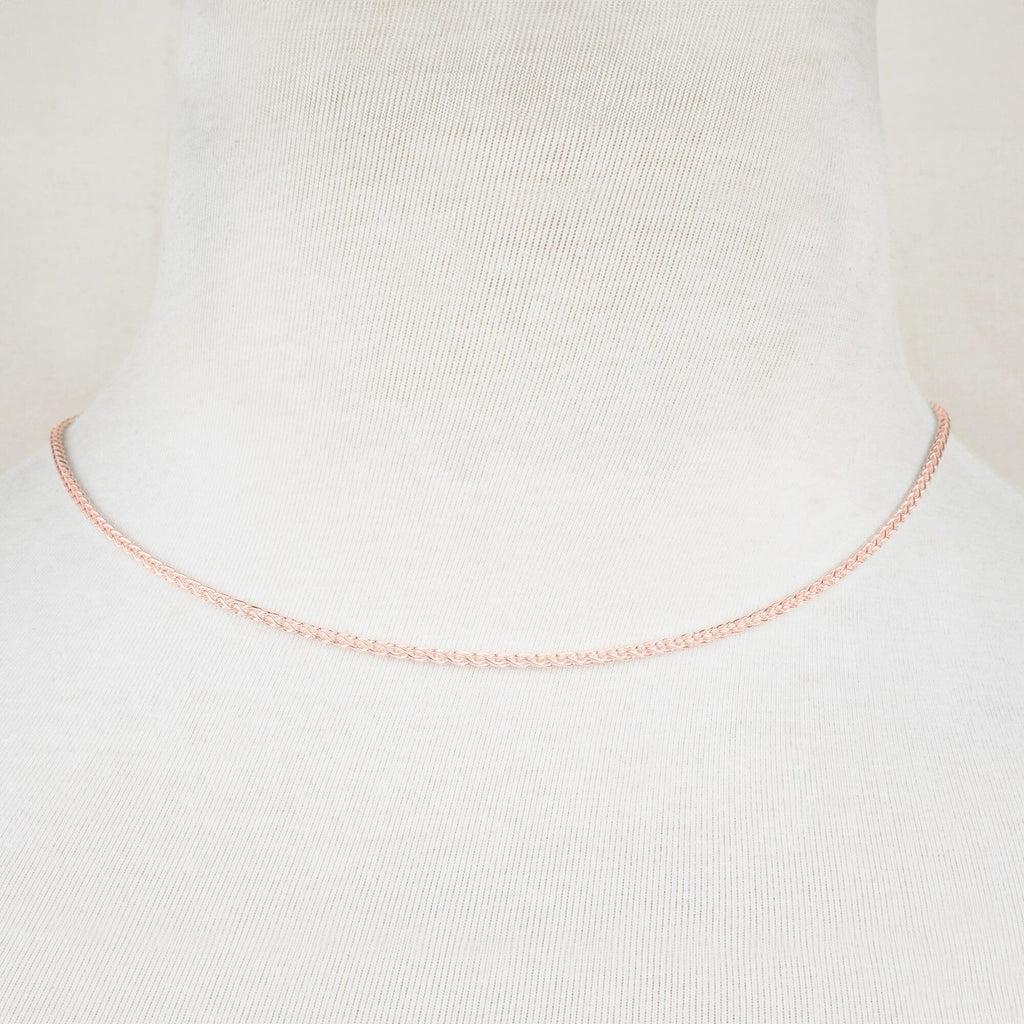 18ct Rose Gold - Wheat - Necklace Chain
