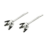 9ct White Gold - Round 4 Prong - Earring Settings