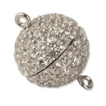 925 Sterling Silver - CZ Ball magnetlås