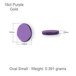 18ct Purple Gold - Flat Oval Cabochon