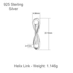 925 Sterling Silber – Helix-Verbindungsanhänger