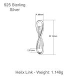 925 Sterling Silber – Helix-Verbindungsanhänger