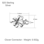 925 Sterling Silver - Clover Connector Berlock