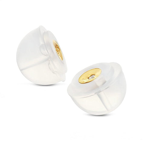 18ct Yellow Gold - Silicone Dome Earring Backs