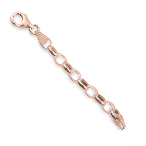 9ct Rose Gold - Oval Belcher - Chain Extender