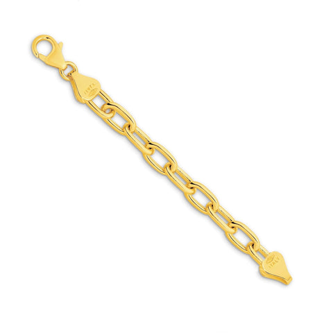 18ct Yellow Gold - Boston Paperclip - Chain Extender