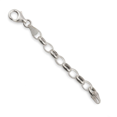 9ct White Gold - Oval Belcher - Chain Extender