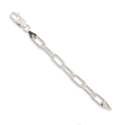 925 Sterling Silver - Industrial Paperclip - Chain Extender