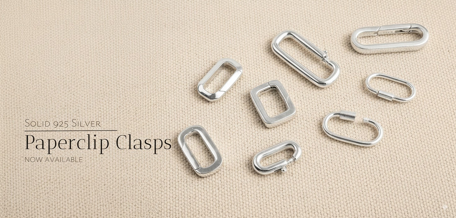 Paperclip Clasps in 925 Sterling Silver