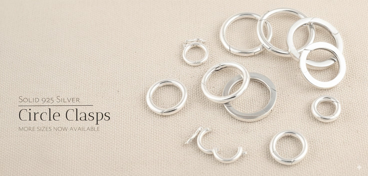925 Sterling Silver Circle Clasps