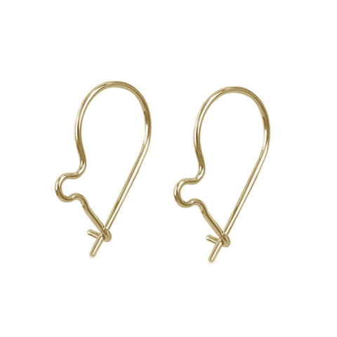 9ct Yellow Gold - Kidney Ear Wires