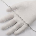 9ct White Gold - Paperclip Figaro - Necklace Chain