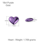18ct Purple Gold - Heart Cabochon