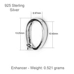 925er Sterlingsilber – runder Enhancer-Bügel