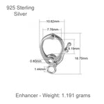 925 Sterling Silver - Safety Catch Enhancer Bail