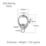 925er Sterlingsilber – Sicherheitsverschluss-Verstärkungsbügel