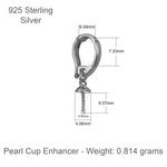 925er Sterlingsilber – Perlen-Cup-Verstärker-Bügel