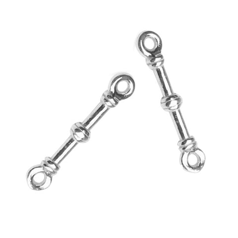 925 Sterling Silver - Ball Bar Connector Charm