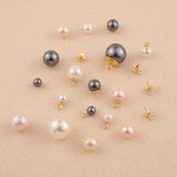 Half Drilled - White Button Pearls