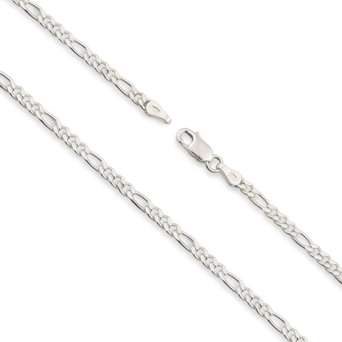 925 Sterling Silver - Figaro 3:1 - Necklace Chain