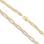 9ct Yellow Gold - Paperclip Figaro - Bracelet Chain