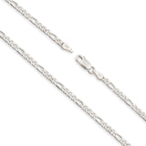 925 Sterling Silver - Figaro 3:1 - Chain Extender