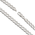 18ct White Gold - Cuban Link - Bracelet Chain