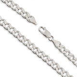 9ct White Gold - Cuban Link - Bracelet Chain