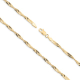 9ct Yellow Gold - Singapore Twist - Necklace Chain