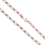 9ct Rose Gold - Oval Belcher - Bracelet Chain