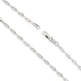 925 Sterling Silver - Diamond Cut Paperclip - Necklace Chain