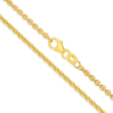 18ct Yellow Gold - Cable - Necklace Chain