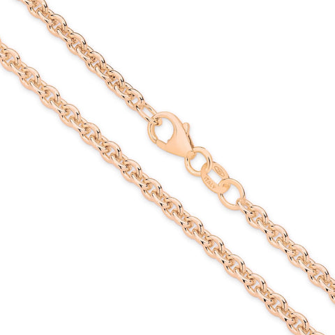 18ct Rose Gold - Cable - Necklace Chain