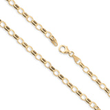 18ct Yellow Gold - Oval Belcher - Bracelet Chain