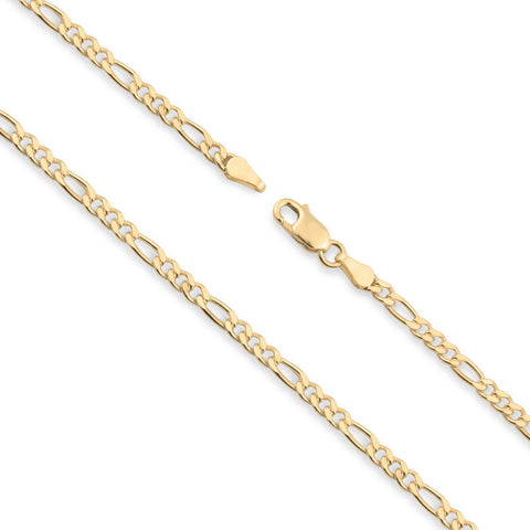 9ct Yellow Gold - Figaro 3:1 - Necklace Chain