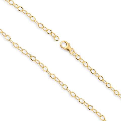 14ct Gold Filled - Bevelled Oval - Necklace Chain