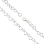 925 Sterling Silver - Heart - Bracelet Chain