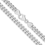 18ct White Gold - Miami Cuban Link - Bracelet Chain