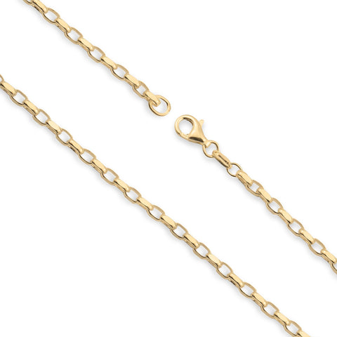 9ct Yellow Gold - Belcher Box - Necklace Chain