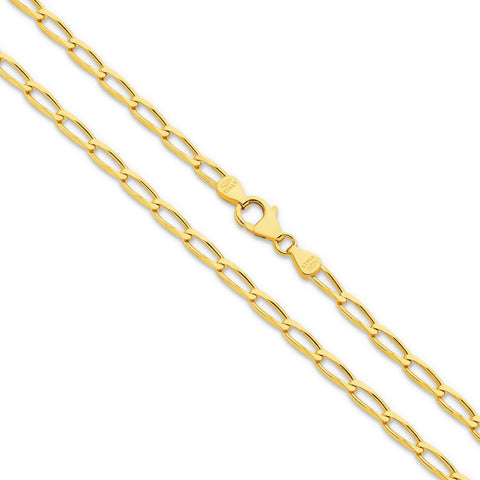 9ct Yellow Gold - Chicago Long Curb - Necklace Chain