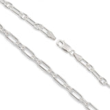 925 Sterling Silver - Paperclip Figaro - Bracelet Chain