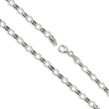 9ct White Gold - Oval Belcher - Necklace Chain