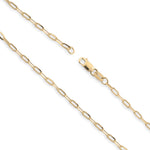 9ct Yellow Gold - Diamond Cut Paperclip - Bracelet Chain